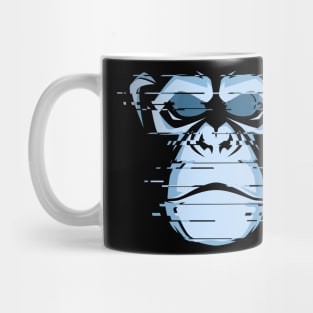 glitch chimpanzee head Mug